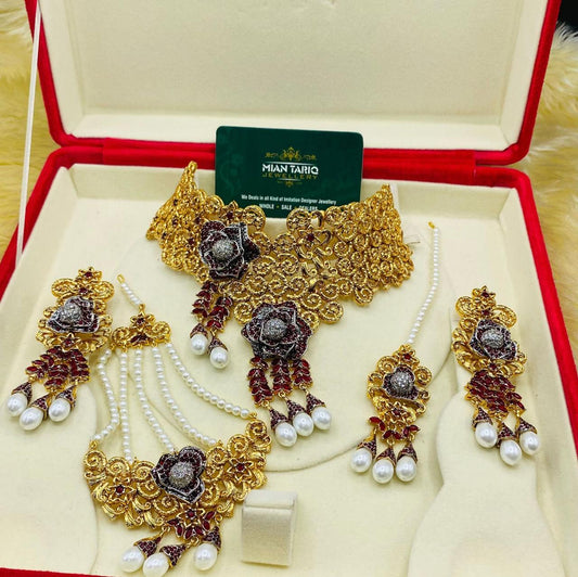 Bridal Set - Goldplated Zarkon - Handmade