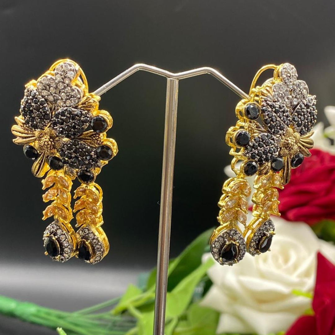 Earrings - Goldplated Zarkon - Handmade