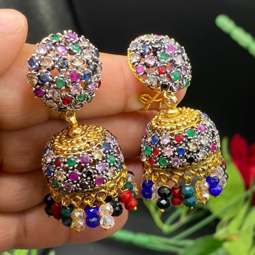 Jhumki - Goldplated Zarkon - Handmade