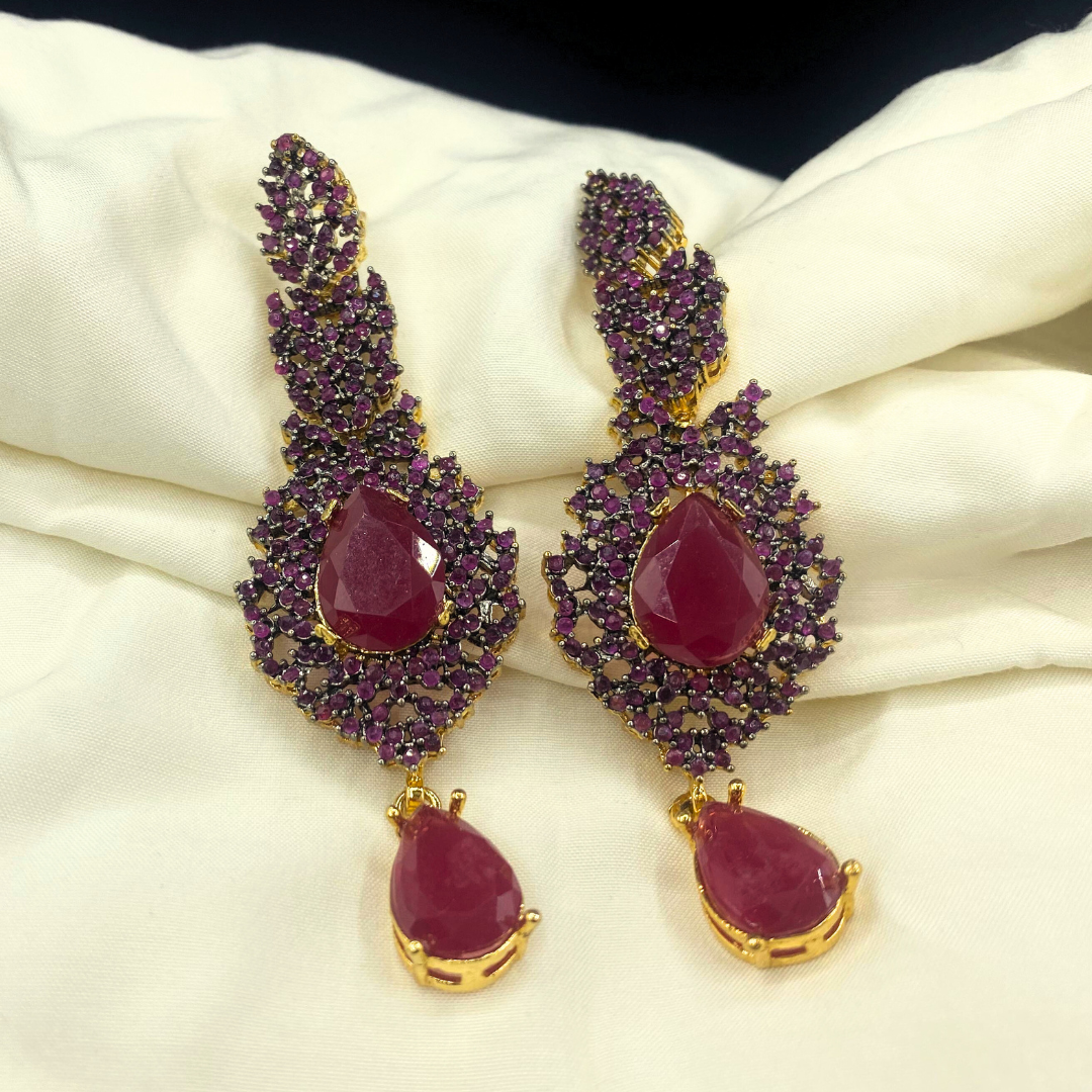 Earrings - Goldplated Zarkon - Handmade