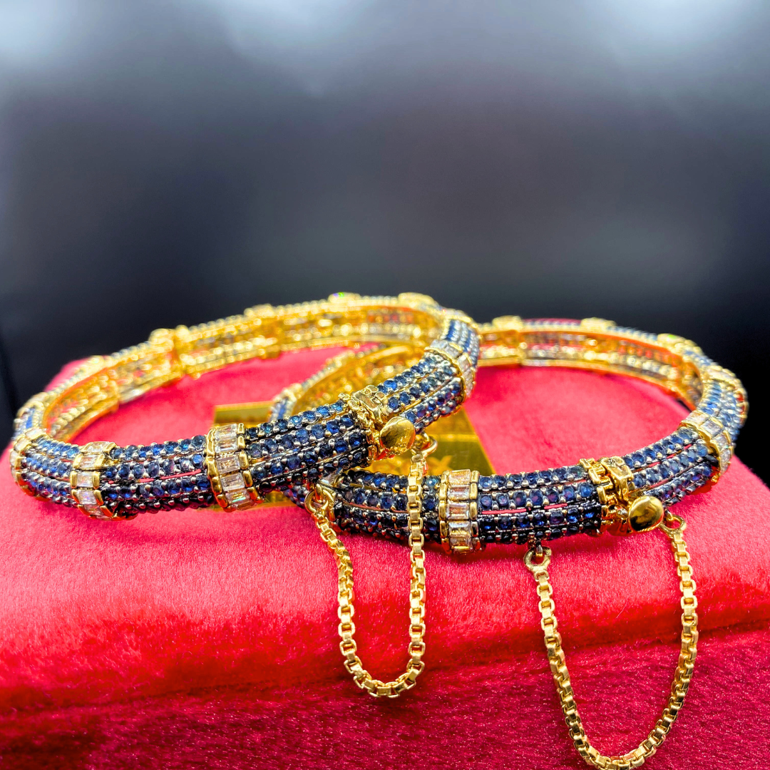 Bangles Pair - Goldplated Zarkon - Handmade