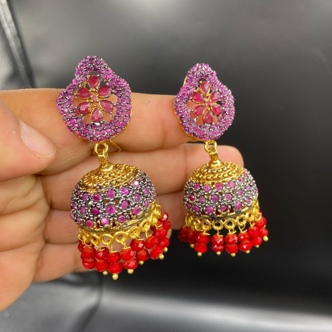 Jhumki - Goldplated Zarkon - Handmade