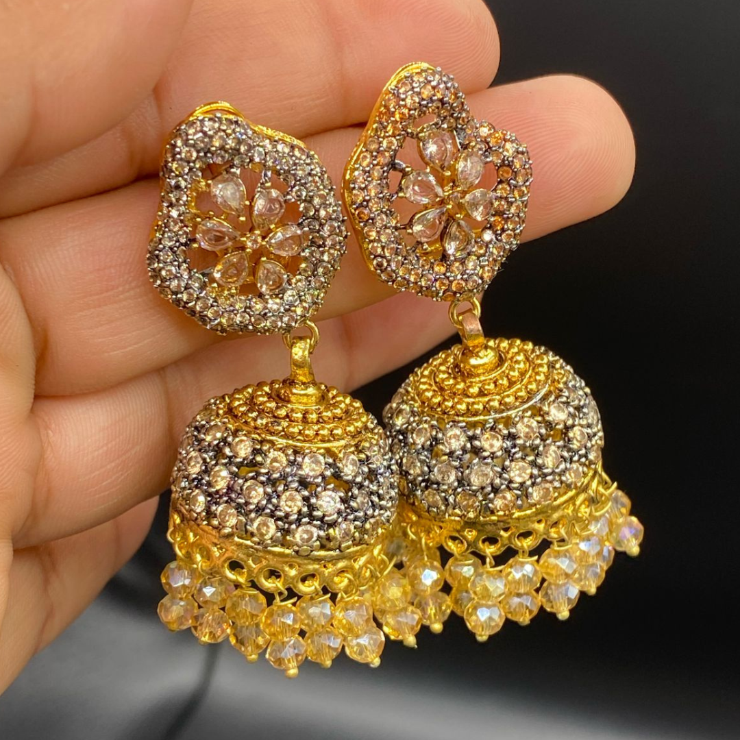 Jhumki - Goldplated Zarkon - Handmade